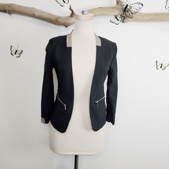 W118 by walter baker black open black blazer - Picture 1 of 8